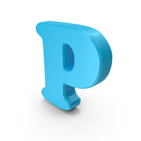 Blue Font Cooper Alphabet P PNG & PSD Images