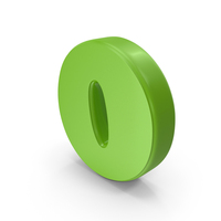 Green Font Cooper Number 0 PNG & PSD Images