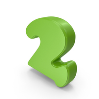 Green Font Cooper Number 2 PNG & PSD Images