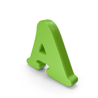 Green Font Cooper Alphabet A PNG & PSD Images