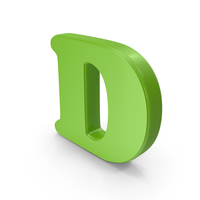Green Font Cooper Alphabet D PNG & PSD Images