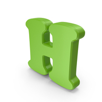 Green Font Cooper Alphabet H PNG & PSD Images