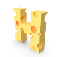 Cheese Alphabet H PNG & PSD Images
