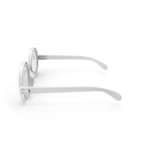 White Nerd Glasses PNG & PSD Images