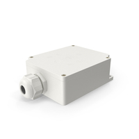 White Closed Junction Box for 2 Wires PNG & PSD Images