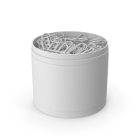 Monochrome Paper Clips Container PNG & PSD Images