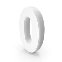 White Font Hobo Number 0 PNG & PSD Images