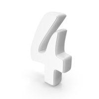 White Font Hobo Number 4 PNG & PSD Images
