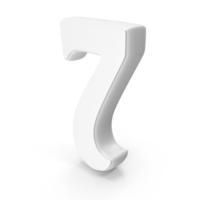White Font Hobo Number 7 PNG & PSD Images