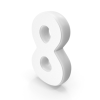White Font Hobo Number 8 PNG & PSD Images