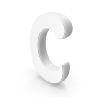 White Font Hobo Alphabet C PNG & PSD Images