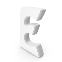 White Font Hobo Alphabet E PNG & PSD Images