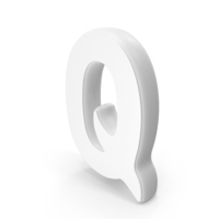 White Font Hobo Alphabet Q PNG & PSD Images