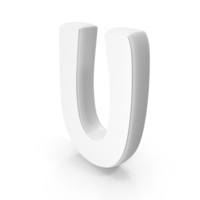White Font Hobo Alphabet U PNG & PSD Images