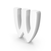 White Font Hobo Alphabet W PNG & PSD Images