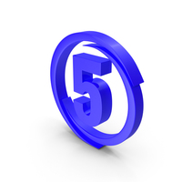 NUMBER FIVE LOGO BLUE BLACK PNG & PSD Images