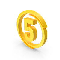 NUMBER FIVE LOGO YELLOW BLACK PNG & PSD Images