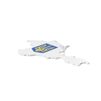 Crimea Contour With Coat Of Arms PNG & PSD Images