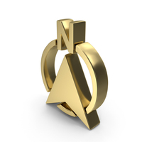 Gold North Arrow Direction Pointer Symbol PNG & PSD Images