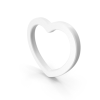White Heart Symbol PNG & PSD Images