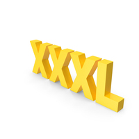 Yellow XXXL Size Symbol PNG & PSD Images