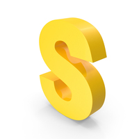 S FONT YELLOW PNG & PSD Images