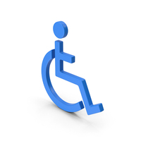 Blue Disabled Symbol PNG & PSD Images