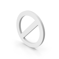 White Forbidden Symbol PNG & PSD Images