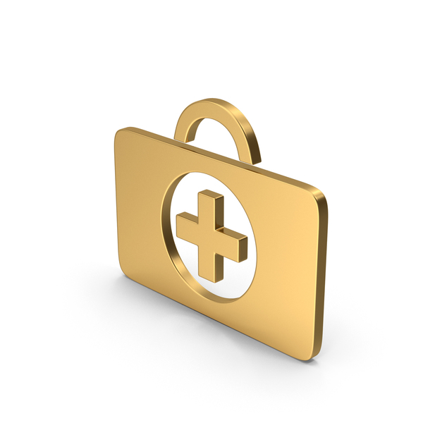Gold Medical Kit Bag Symbol PNG & PSD Images
