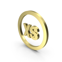 Gold Circular XS Size Symbol PNG & PSD Images