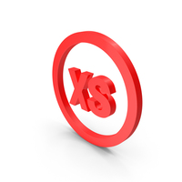 Red Circular XS Size Garment Label PNG & PSD Images