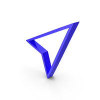 Blue Outline Arrow Pointer Icon PNG & PSD Images