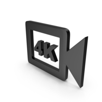 Black 4K Camera Icon PNG & PSD Images