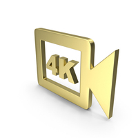Gold 4K Camera Icon PNG & PSD Images