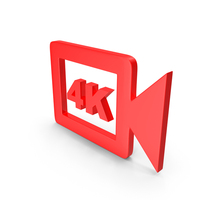 Red 4K Camera Icon PNG & PSD Images