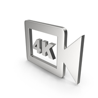 Silver 4K Camera Icon PNG & PSD Images