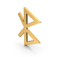 Gold Bluetooth Symbol PNG & PSD Images