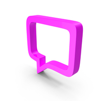 Pink Message Outline Icon PNG & PSD Images