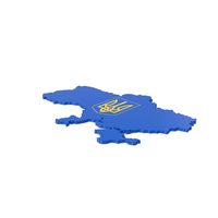 Ukraine Contour With Coat Of Arms PNG & PSD Images