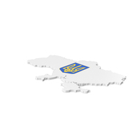 White Ukraine Contour With Coat Of Arms PNG & PSD Images