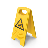Slippery Floor Surface Warning Sign PNG & PSD Images