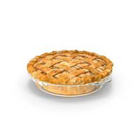 Lattice Apple Pie With Glass Pan PNG & PSD Images