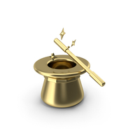 Gold Magician Hat PNG & PSD Images