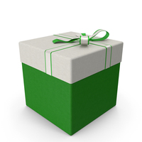 礼品盒绿色PNG和PSD图像