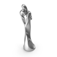 Love Figurine Silver PNG & PSD Images