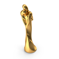 Gold Love Figurine PNG & PSD Images