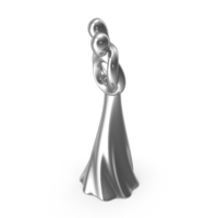 Love Figurine Silver PNG & PSD Images