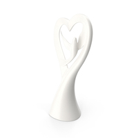 White Porcelain Love Figurine PNG & PSD Images