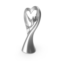 Love Figurine Silver PNG & PSD Images
