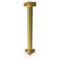 Decorative Column Golden PNG & PSD Images